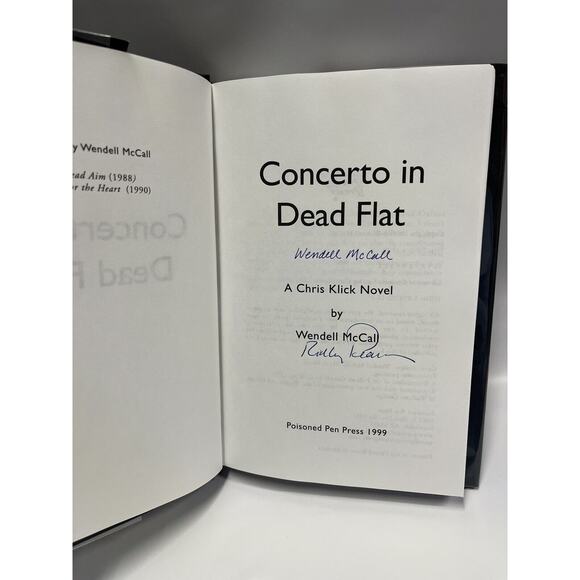 Wendell McCall BOOK Concerto In Dead Flat 1st Ed. DOUBLE Signed Riley Pearson - Picture 3 of 6